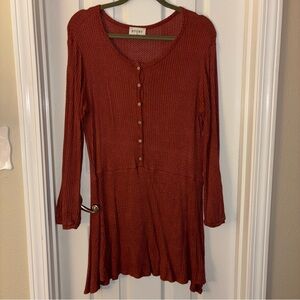 Red Dress Boutique Henley Style Mini Dress size Large